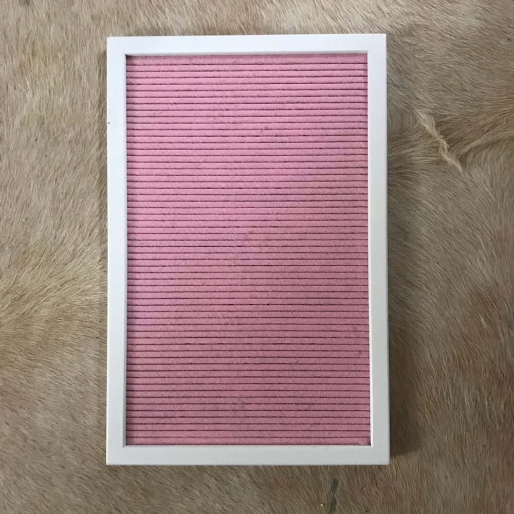 Pink letter board